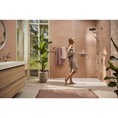 Hansgrohe Fixfit Muuraansluitbocht S - kunststof met terugslagklep - hoogglans chroom