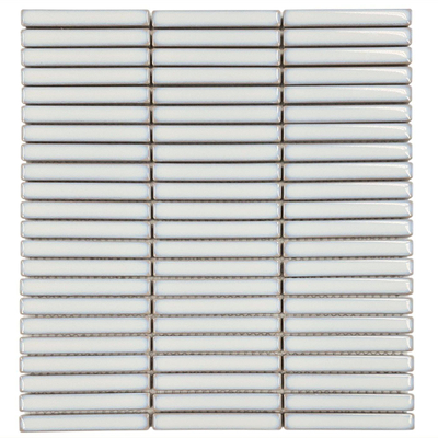 La Mosaic Factory Sevilla carreau mosaïque - 28,2x30,8cm - carrelage mural - Rectangulaire - Porcelaine Blanc Doux Brillant