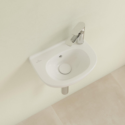 Villeroy & Boch O.novo Lave-mains 36x27.5cm trou pour robinet gauche blanc