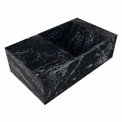 Mondiaz TYNE Fontein - 40x23x12cm - wasbak Links - zonder kraangaten - solid surface - Lava