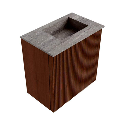 Mondiaz JOYA-DLUX Meuble de toilette 40cm - couleur Ruby - Lavabo FAYE position Droite Sans trou de robinet couleur Oza