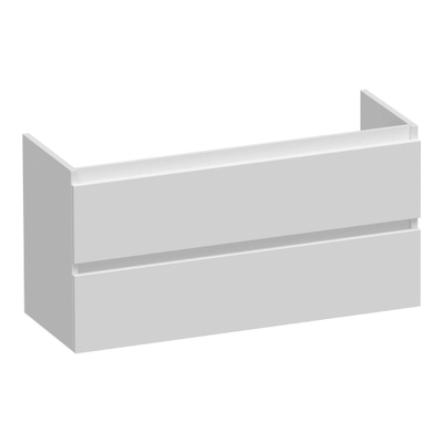 BRAUER Joy wastafelonderkast ondiep - 100x39x50cm - 2 softclose lades - greeploos - 1 sifon uitsparing - mat wit