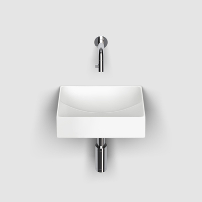 Clou Vale lave-mains en céramique lave-mains 28x19x7cm sans trou de robinetterie Blanc mat