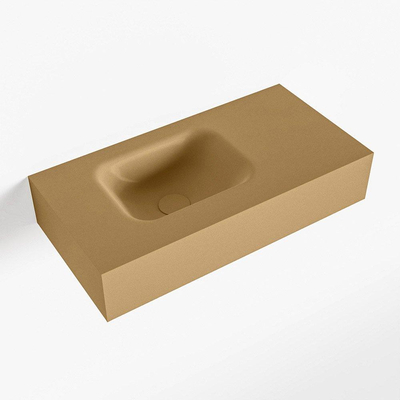 Mondiaz LEX Fontein - 60x30x12cm - wasbak Links - zonder kraangaten - solid surface - Oro