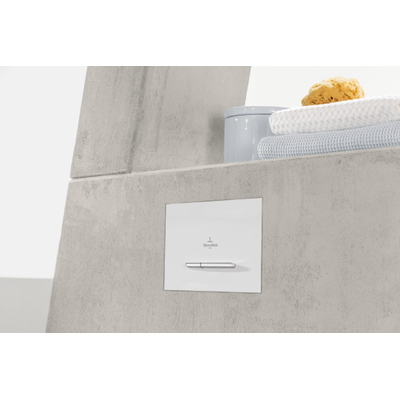 Villeroy & Boch Viconnect bedieningsplaat dualflush frontbediend - 25.3x14.5cm - kunststof - glans wit