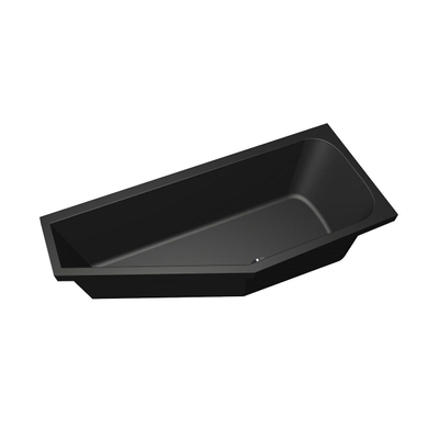 Xenz Lagoon Baignoire d'angle - 170x75x48 - bonde Centrale - Droite - Compact - acrylique - ebony