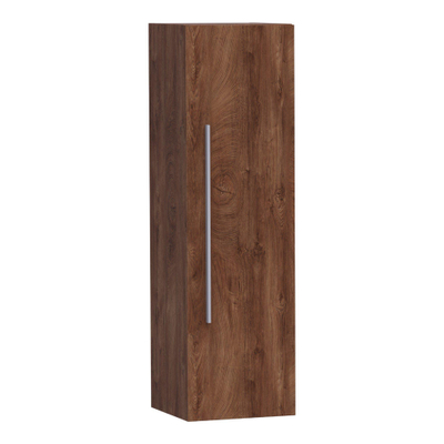 BRAUER Trust Armoire de salle de bains - 120x35x35cm - sans poignée rapportée avec 1 porte ouvrant à gauche ou à droite Forest Cacao