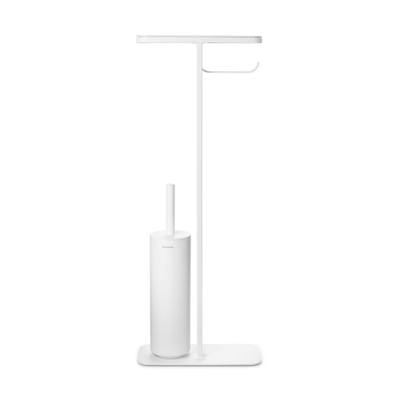 Brabantia MindSet Toiletbutler - toiletrolhouder - toiletborstelhouder - gesloten - plateau - mineral fresh white