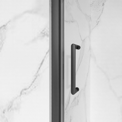 FugaFlow Eccelente Vetro Cabine de douche - 60x90x200 - Profil en verre de sécurité - anti-calcaire - PVD gunmetal brossé