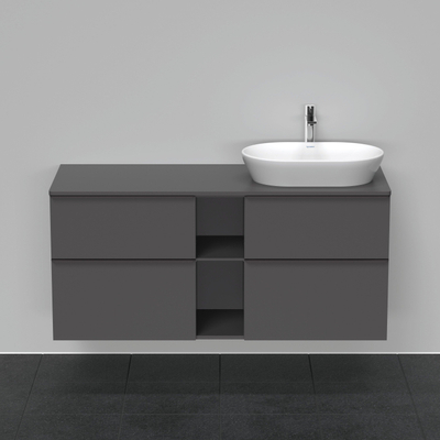 Duravit D-neo Meuble sous vasque 140x55x66.4cm 4 tiroirs Graphite mat