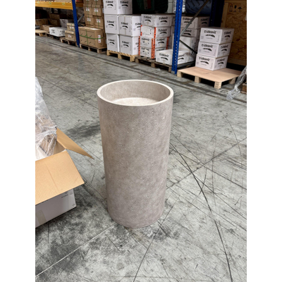 Ideavit Convo Lavabo autoportant - 40x40x85 - béton - anti-rayures - gris clair