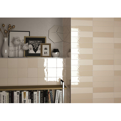 Terravito Quivaro carreau mural - 6.5x26cm - ivoire brillant (crème)