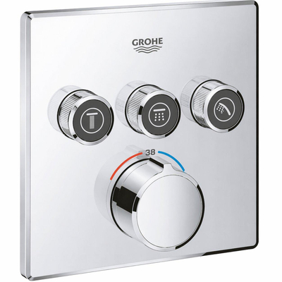 Grohe Grohtherm SmartControl inbouw regendoucheset – thermostatisch – 31 cm hoofddouche – antraciet knoppen – chroom