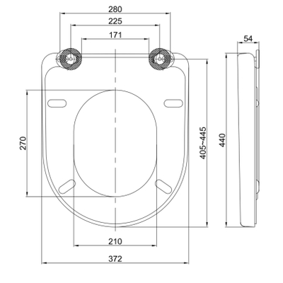 Saniclass Abattant WC déclipsable et softclose compatible avec Duravit Starck 3 blanc brillant