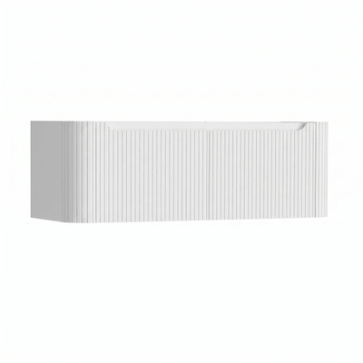 H&R Badmeubelen Juice Wastafelonderkast - 120x45x40cm - afgeronde hoeken - 3D-front - 2 lades - geïntegreerde greep - wit hoogglans