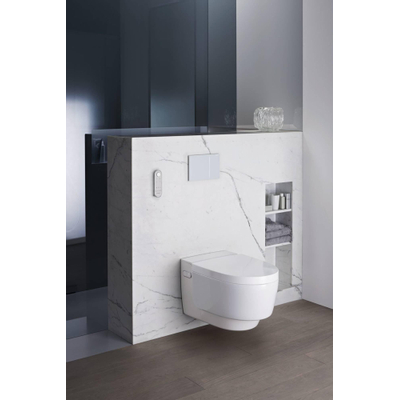 Geberit AquaClean Mera Comfort – WC-japonais avec extraction des odeurs, séchage à air chaud, douchette intime, abattant soft-close – Blanc brillant