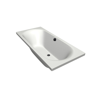 Xenz Cuba Baignoire duo - 180x80x51 - bonde au milieu - acrylique - blanc