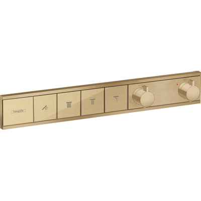 Hansgrohe Rainselect Afbouwdeel - voor inbouw douchekraan - thermostatisch - voor 4 functies - 59.8x90cm - thermostaat - geborsteld brons