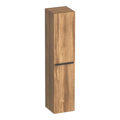BRAUER Elevate armoire de salle de bains - 160x35x35cm - sans poignées rapportées - 2 portes - ouverture à gauche ou à droite - Honey