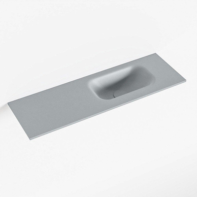 Mondiaz EDEN Lavabo - 70x23x0.9cm - vasque droite - sans trous de robinet - pour meuble de toilettes - Solid surface - Plata
