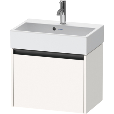 Duravit Ketho.2 Wastafelonderbouwkast - met 1 lade - 58.4x39x44cm - met greep antraciet - wit supermat