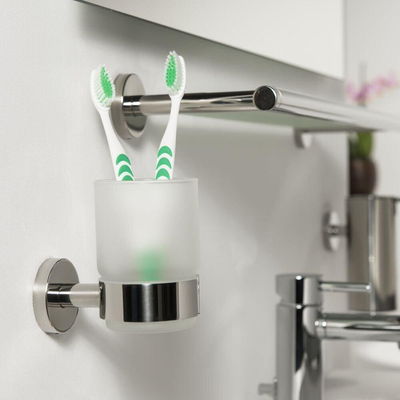 Tiger Boston Porte-gobelet - avec verre - acier inoxydable poli/verre mat