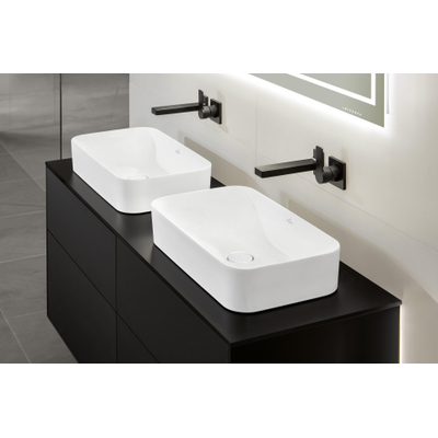 Villeroy & Boch finion opzetwastafel - 60x35cm - zonder kraangat - zonder overloop CeramicPlus - White Alpine (glans wit)