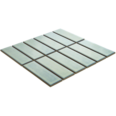 The Mosaic Factory Barcelona - Carrelage mosaïque - 30x30cm - carrelage mural - Rectangulaire - porcelaine - Turquoise brillant