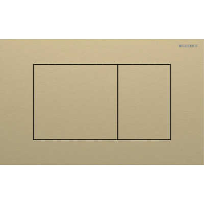 Plaque de commande Geberit Sigma40 - chasse d'eau à 2 boutons - carré - inox - laiton brossé