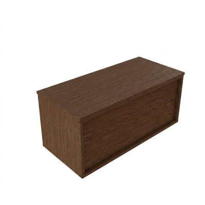 Saniclass Holz Frame Badkamermeubelset - 100x45x40cm - topblad - zonder kraangaten - 1 lades - Walnut pure
