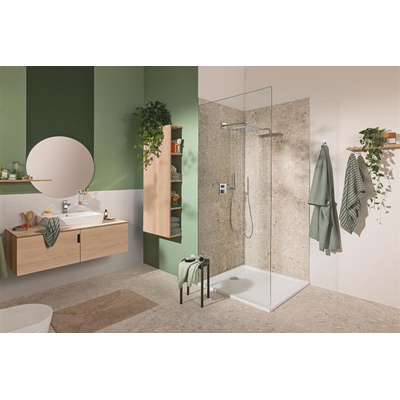 GROHE QuickFix Precision SmartControl Ensemble de douche - 2 sorties - tête de douche Vitalio Rain Mono 310 Cube -douchette Vitalio Joy Cube Stick à 1 jet - flexible de 1,5 m - chrome.