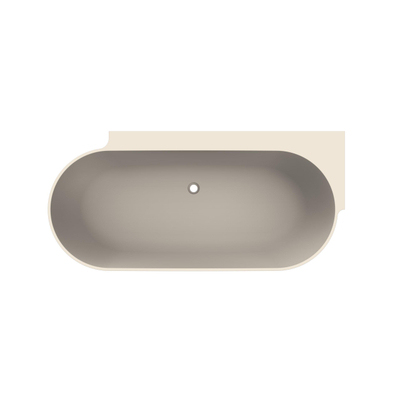 Arcqua Havana Baignoire semi-autoportante - 170x80cm - droite - argile mate