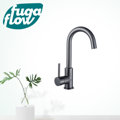 FugaFlow Eccelente Sobrado Badkamer wastafelkraan - hoog - draaibare uitloop - Gunmetal PVD