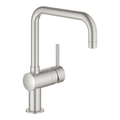 GROHE Minta Robinet de cuisine avec bec U tournant look inox