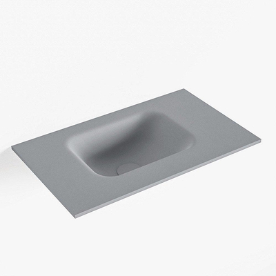 Mondiaz LEX Lave-main - 50x30x0.9cm - lavabo gauche - sans trou de robinet - Solid Surface - pour meuble lave mains - Plata