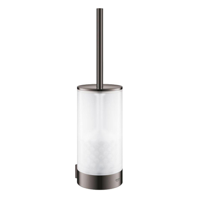 Grohe Selection Toiletborstelhouder - wandmontage - rond - open - hard graphite (antraciet)