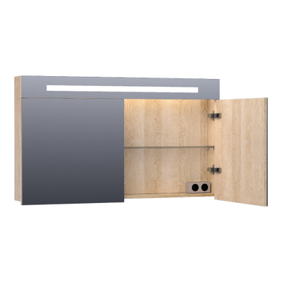 BRAUER Promise armoire de toilette – 119 x 70 x 15 cm – LED directe – Sunlit