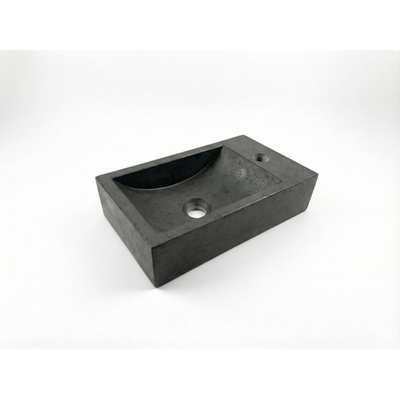 Saniclass Noche Lave-mains 40x22cm pierre naturelle foncé Noir