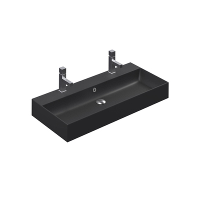 Thebalux Wastafel Cube 1x cuve 2x trou de robinet