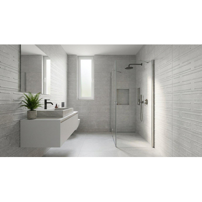ÉCHANTILLON Terravito Rovella Carrelage murale - 30x60cm - rectifié - Aspect pierre naturelle - Pearl mat (gris)