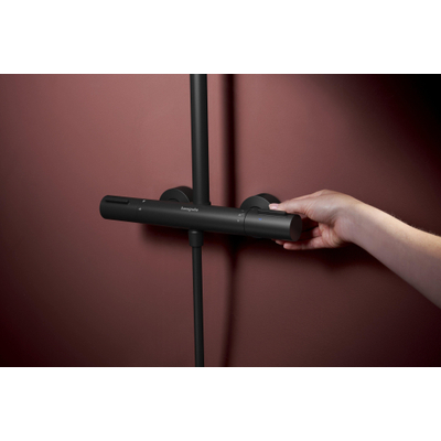 Hansgrohe Raindance Alive Regendoucheset - 1 jet - Ecostat Element - mat zwart