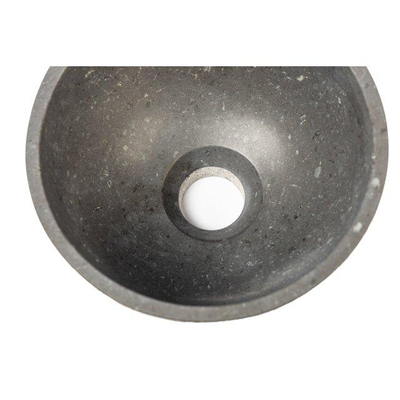 FugaFlow Efficiente Pietra Waskom - 21x21x12cm - rond - natuursteen - Donker