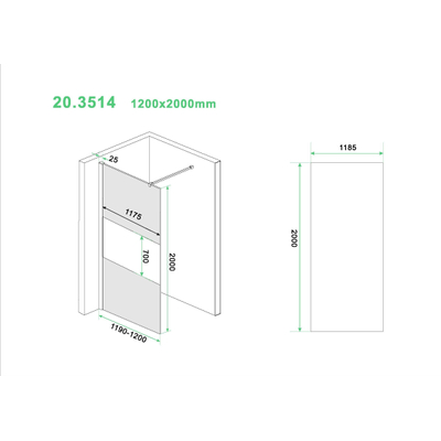 Wiesbaden Slim plaque de verre fumé 1200x2000 8mm nano