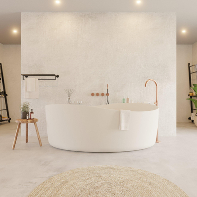 Ideavit Solidharmony vrijstaand bad 175x100cm Solid surface mat wit