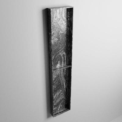 Mondiaz EASY Niche salle de bains - 89.5x8x29.5cm - à encastrer ou à monter - 2 compartiments - Lava