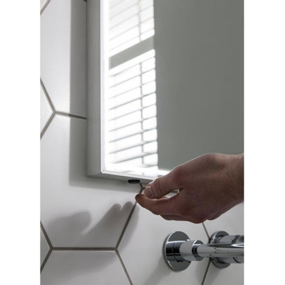 Crosswater MPRO miroir – 80 x 60 cm – LED directe tout autour – Aluminium brossé (argent)