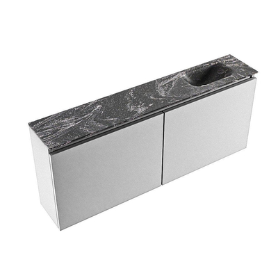 MONDIAZ TURE-DLUX 120cm toiletmeubel Plata. EDEN wastafel Lava positie rechts. Zonder kraangat.