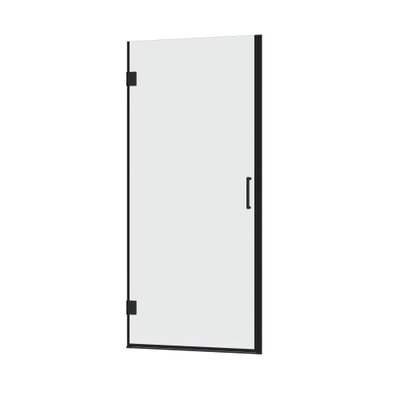 FugaFlow Efficiente Vetro 5000 Douchedeur - 75x200cm - profielloos veiligheidsglas - anti kalk - mat zwart