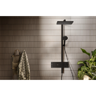 Hansgrohe Raindance alive Showerpipe - 210/340 2jet - ecosmart - thermostatische m.zwart - thermostaat - mat zwart