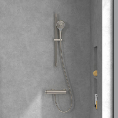 Villeroy & Boch Loop & Friends 1 greeps douchekraan - Brushed Nickel (rvs)